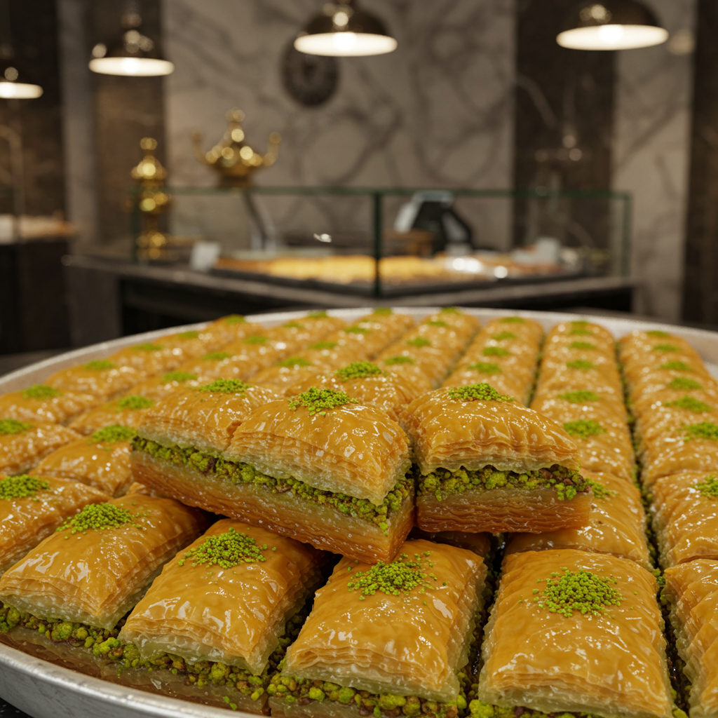 Klassische Baklava mit Pistazien